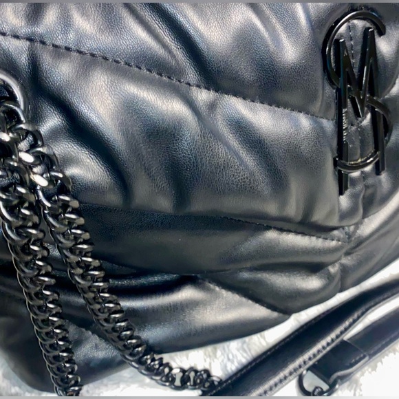 Steve Madden Britt’s Black Bag Puffy Satchel Crossbody Excellent Condition - Picture 7 of 9